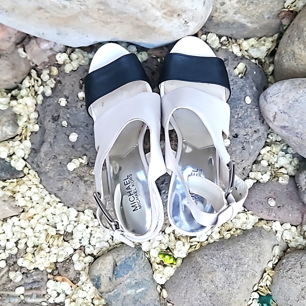 Michael Kors Leather Color Block Platform Sandal - image 6